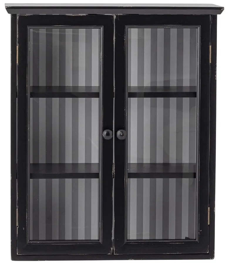 Vitrină neagră din lemn de brad suspendată 51,5x66,5x22,5 cm Hazem – Bloomingville