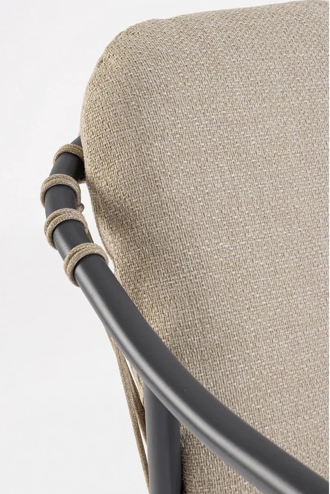 Scaun de grădină maro deschis din metal Edvige – Bizzotto