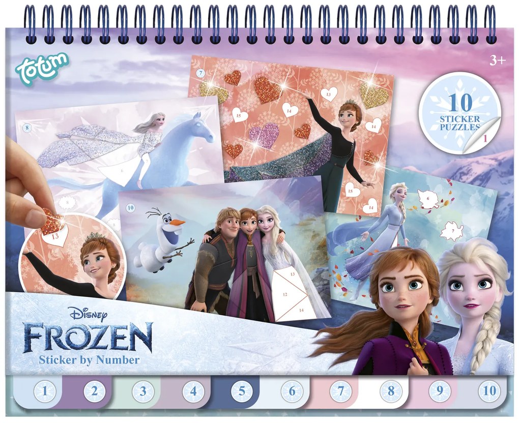 CARTE DE COLORAT & ABTIBILDURI CU NUMERE - FROZEN - TOTUM (TT681576)