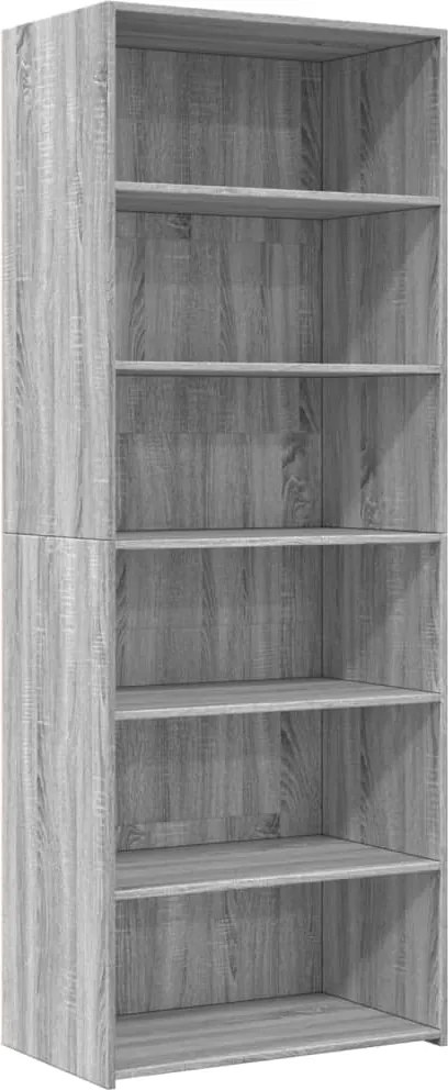 vidaXL Dulap înalt, sonoma gri, 70x41x185 cm, lemn prelucrat