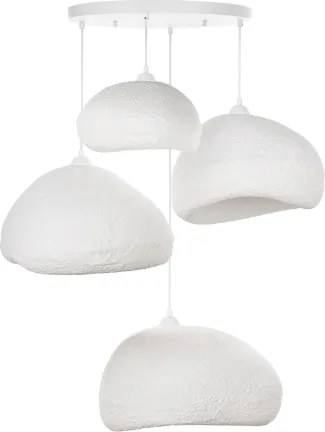 Brilagi - Lustru suspendat pe cablu WABI SABI 4xE27/40W/230V Ø 95 cm alb