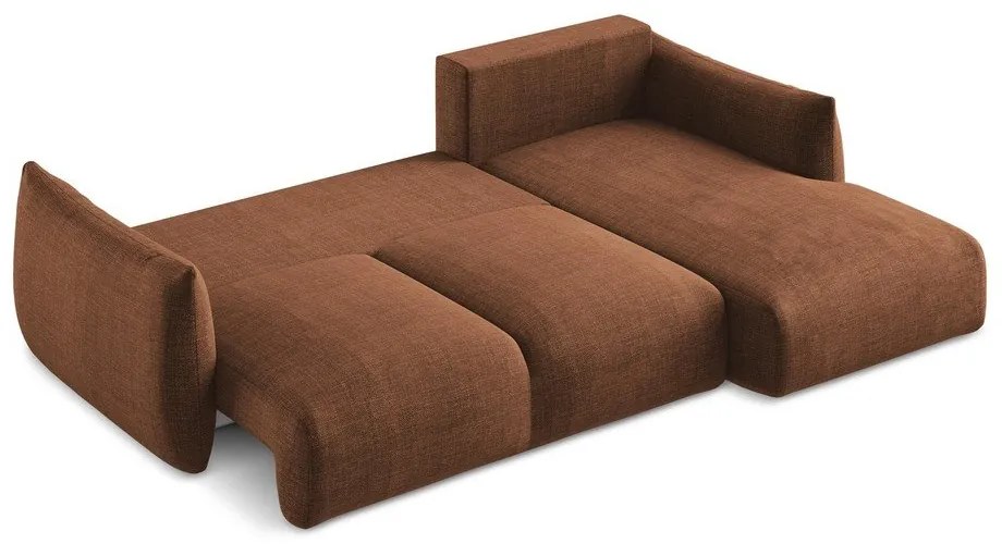 Colțar teracotă extensibil (cu colț pe partea dreaptă/cu șezlong) Leila – Makamii