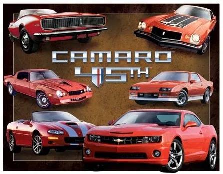 Placă metalică Camaro 45th Anniversary, (40 x 31.5 cm)