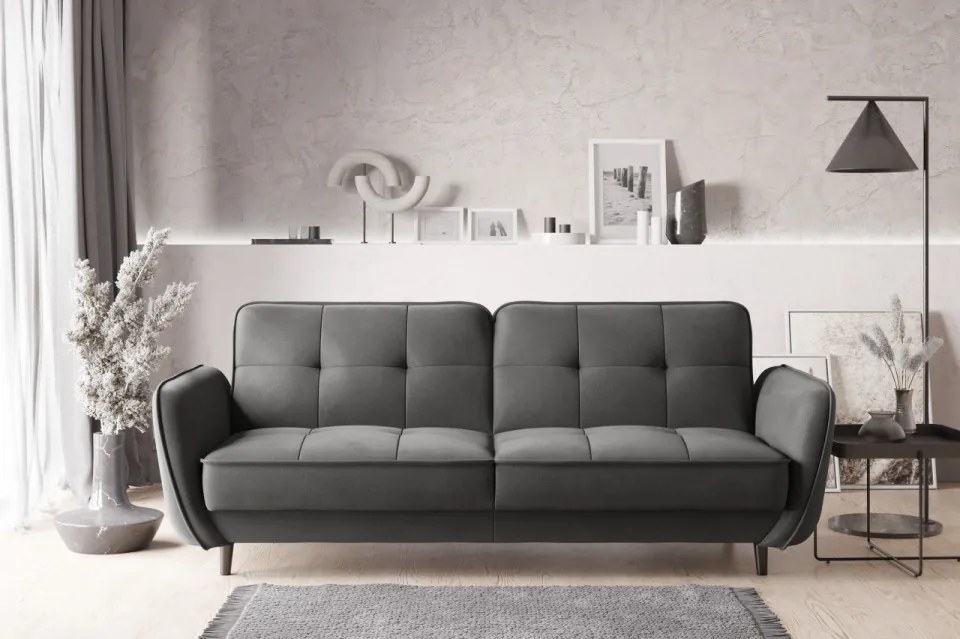 Canapea tapitata, extensibila, cu spatiu pentru depozitare, 220x83x90 cm, Bellis 04, Eltap (Culoare: Albastru / Savoi 38)