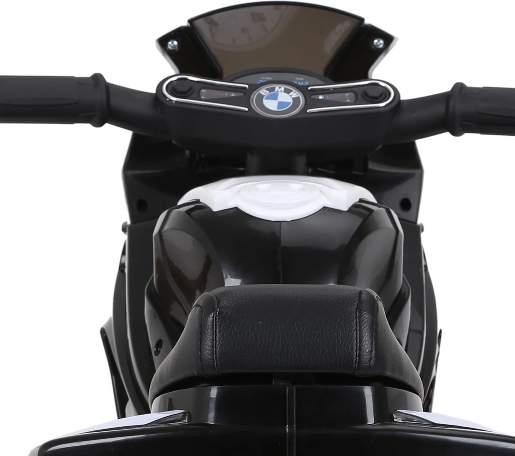 HOMCOM Motocicletă Electrică pentru Copii Licențiată BMW, 3 Roti, Baterie 6V, Alb și Negru | Aosom Romania