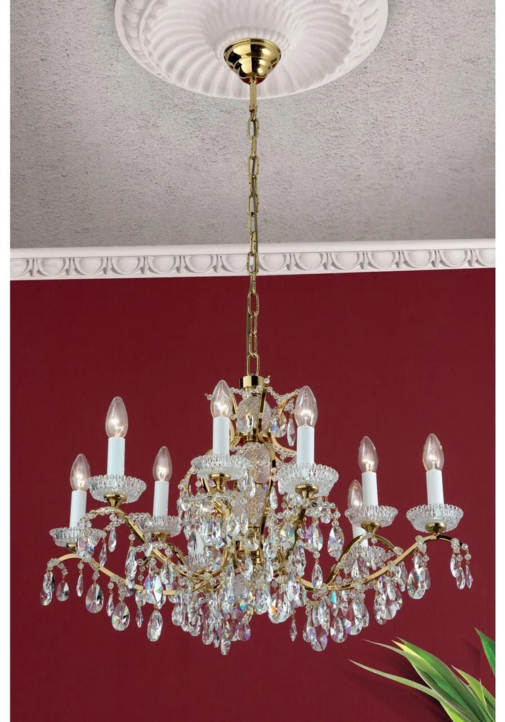 Candelabru de lux cristal Scholer Hirohito 6+3L 24K gold plated