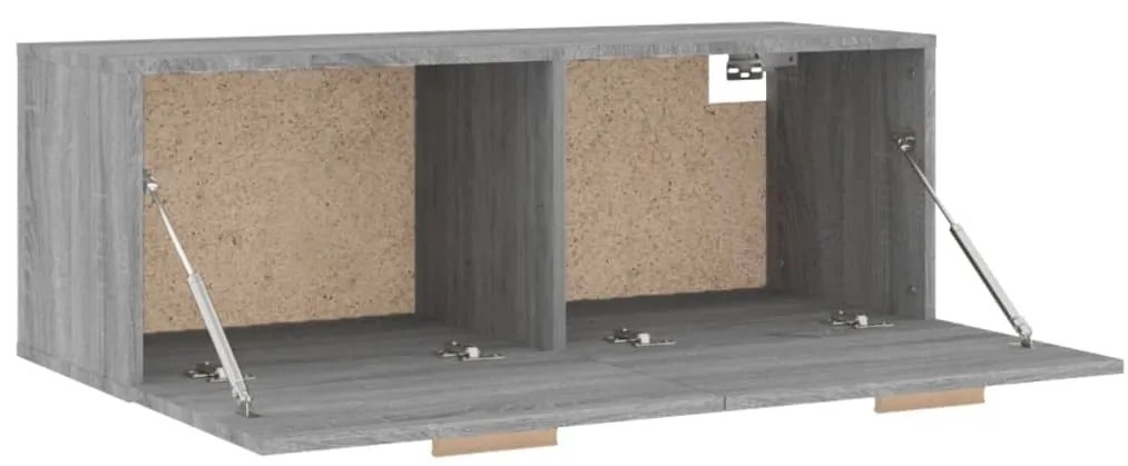 Dulap de perete, gri sonoma, 100x36,5x35 cm, lemn prelucrat sonoma gri, 1