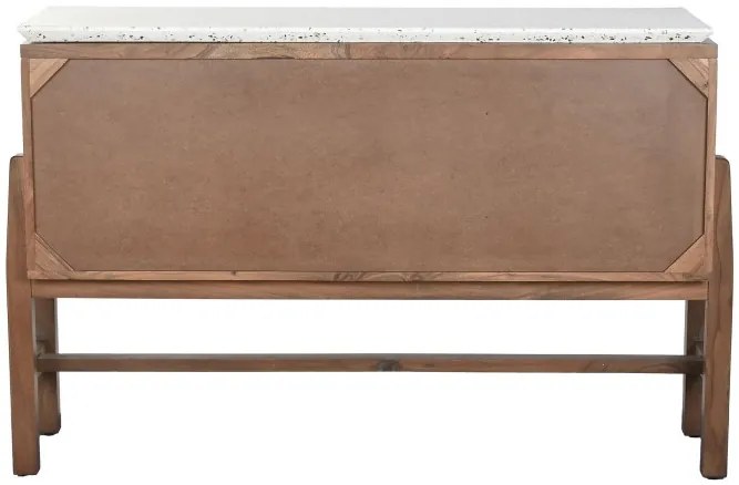 Consola natur, din lemn de acacia si blat din terrazzo, Serenity