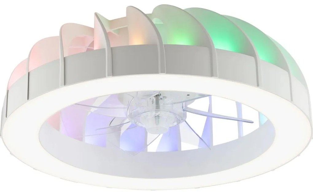 Ventilator LED RGBW de tavan cu lumină Brilliant FANORA LED/30W/230V + telecomandă