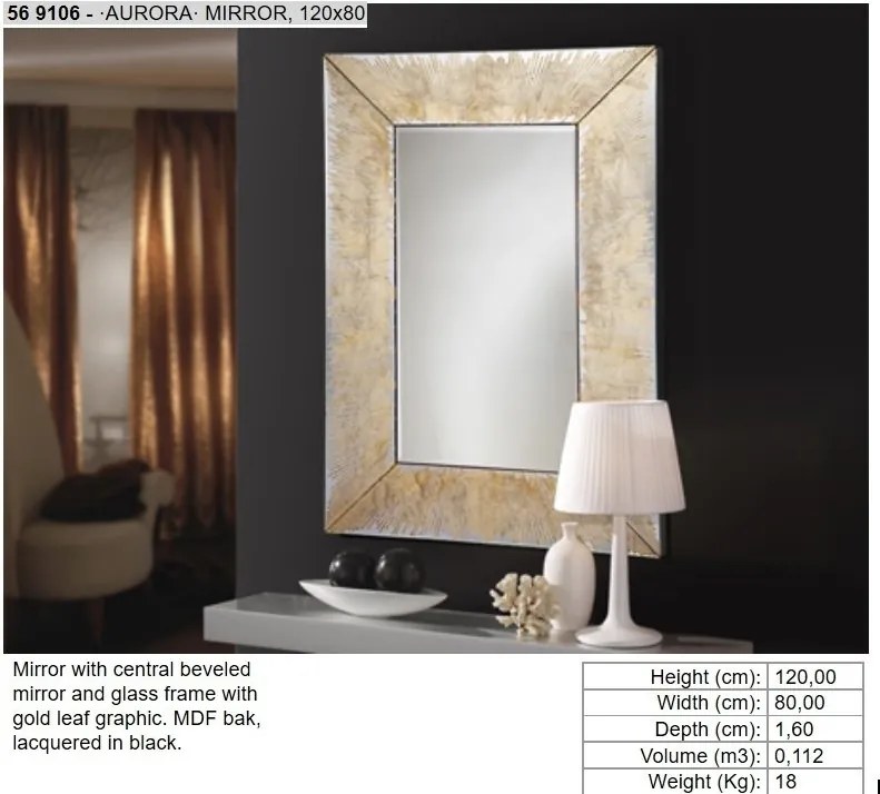 Oglinda decorativa 120x80cm AURORA 569106