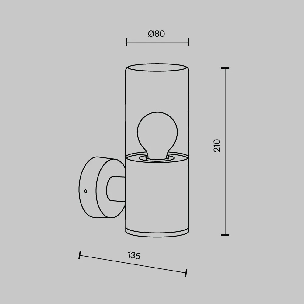 Aplica de perete iluminat exterior IP54 Amas 1L