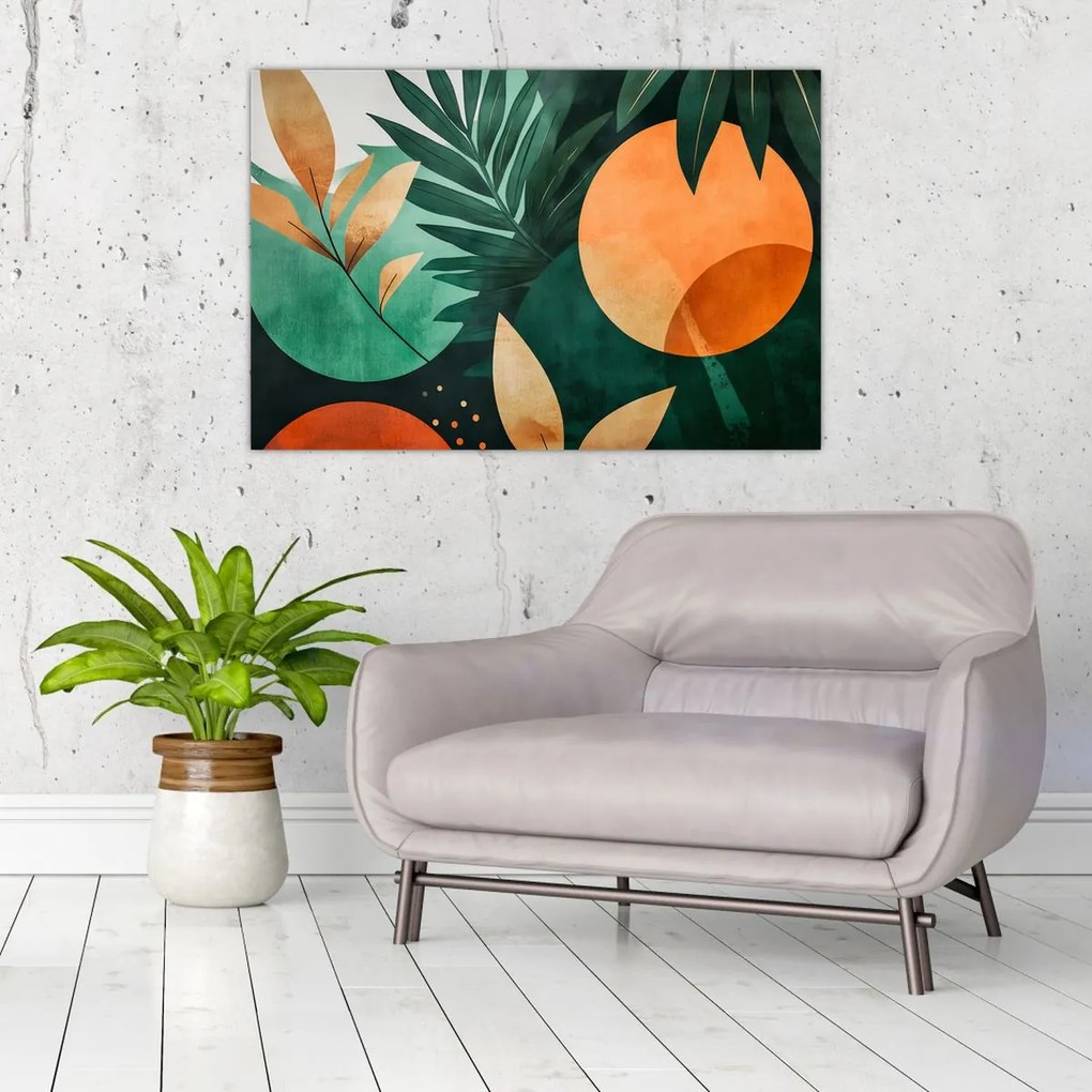 Tablou - Motive naturale geometrice (90x60 cm)