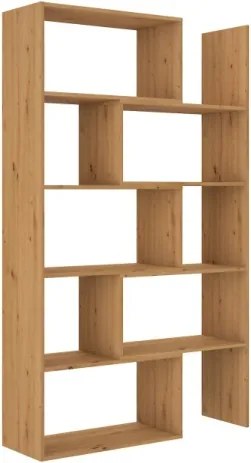 Biblioteca 75-125x188 cm, Karmelo, ADRK Furniture (Culoare: Alb / Alb)