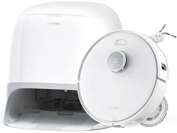 Aspirator robot cu statie de auto-golire Roborock Q Revo Curv QRC02-00, 18500 Pa, 6400 mAh, 66W, 3D Mapping LiDar, Autonomie pana la 4 ore, Alb