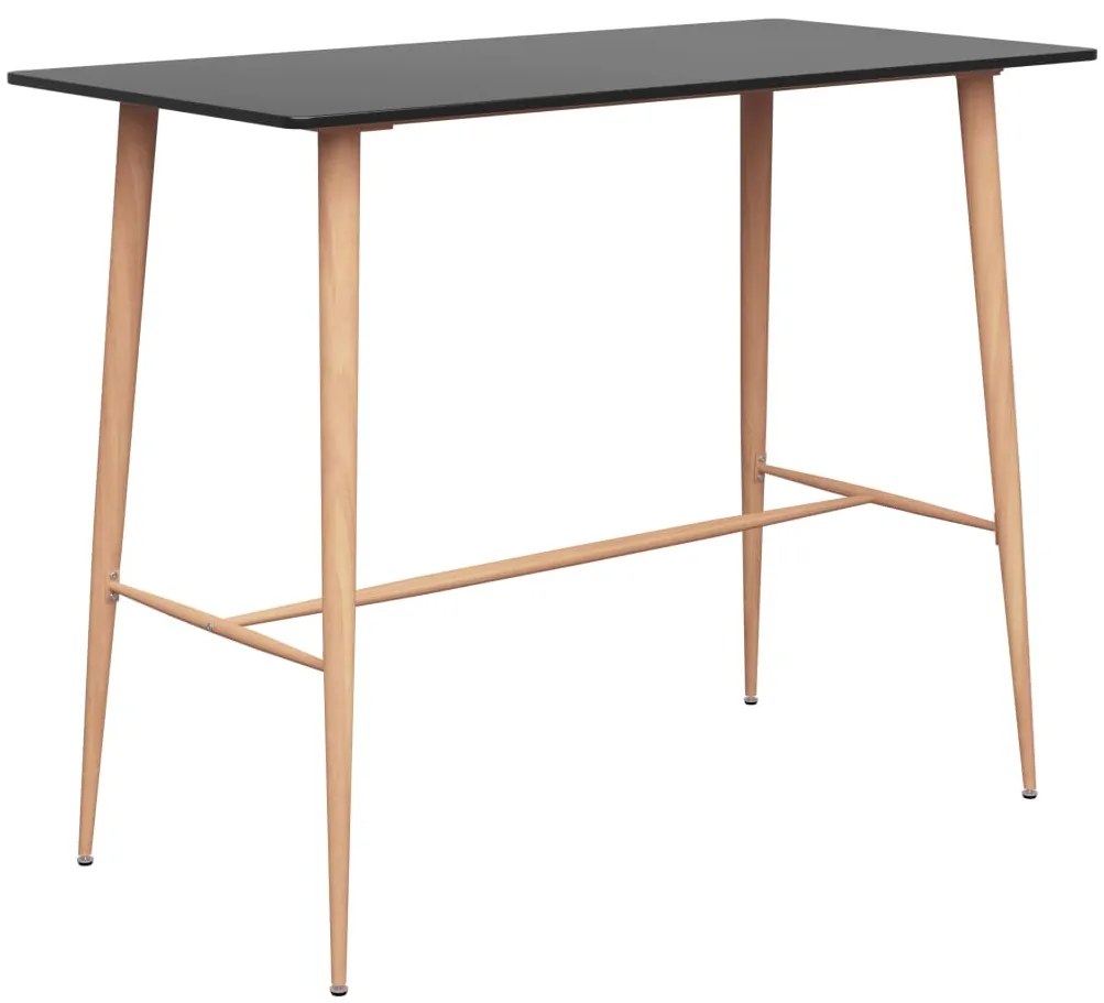 vidaXL Masă de bar, negru, 120 x 60 x 105 cm