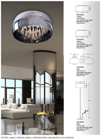 Aplica de perete LUX Crystal W0076-01D Big
