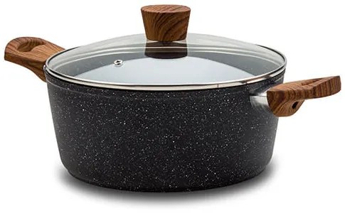 Oala aluminiu 20 cm cu invelis stone antiaderent Nature NAVA NV 144 120