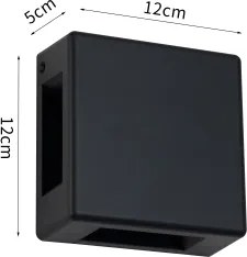 Brilagi - Aplică LED de exterior QUADRAY LED/6W/230V neagră IP54