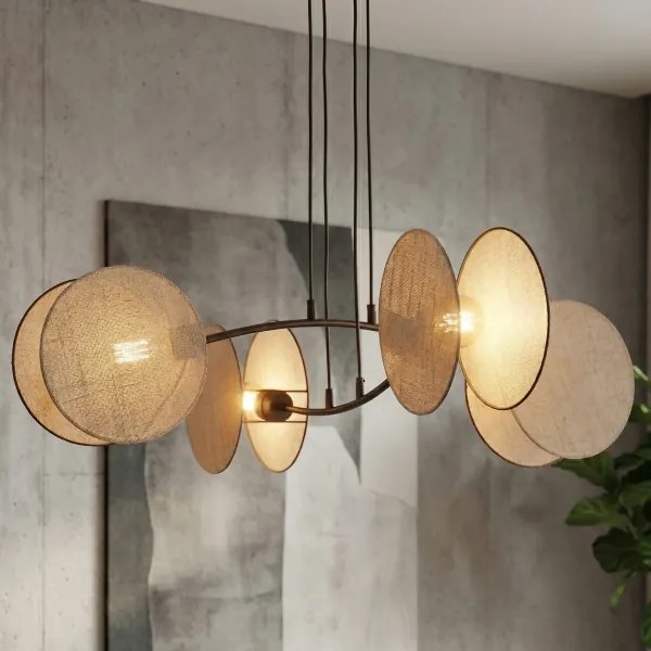 Lustră pe cablu MOTIF 4xE14/10W/230V bej