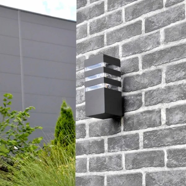 Aplică de perete LED RGBW reglabilă de exterior TEKSAS 1xE27/12W/230V IP44 antracit