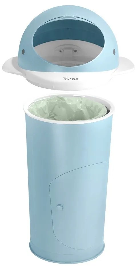 Coș de gunoi albastru deschis pentru scutece din plastic 25 l Whale – Kindsgut
