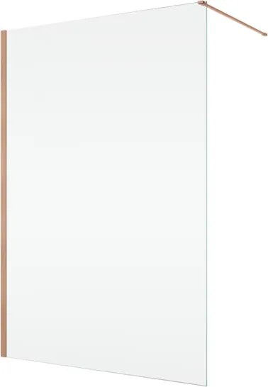 Paravan dus sticla walk-in 90x200 cm cupru periat, sticla 8 mm, Ronal Easy D40 900x2000 mm, Cupru periat