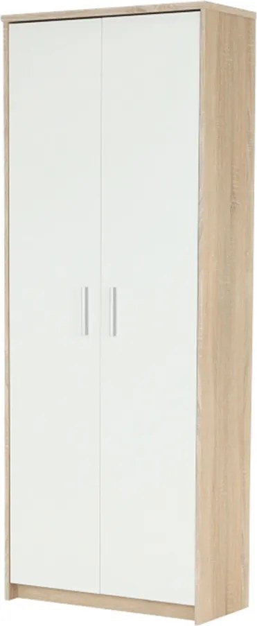 Dulap de birou, stejar sonoma/alb, JOHAN 2 NEW 05