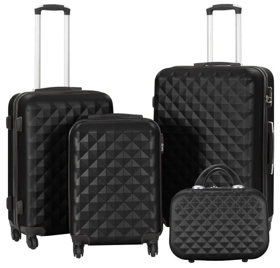 Set valiza de calatorie cu geanta cosmetica-negru