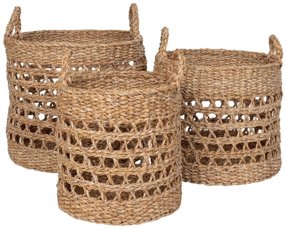 Coșuri Balok, iarbă de mare, natural, 3db