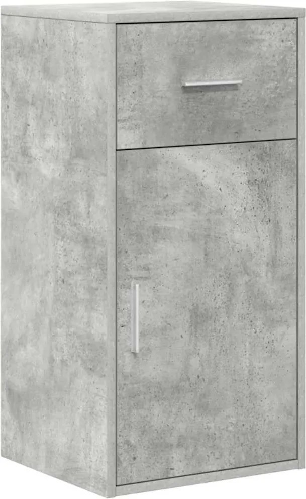 vidaXL Bufet cu sertar Gri din beton 38 x 34 x 75 cm