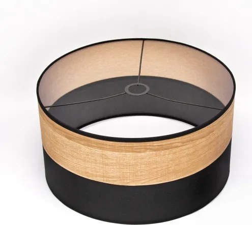 Lustră suspendată pe cablu ALBA, 1xE27/15W/230V, Ø 40 cm, negru/maro