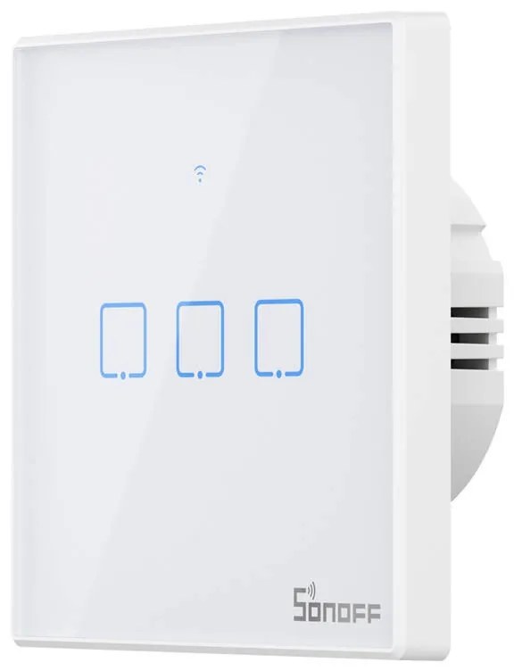 Intrerupator Smart WiFi + RF 433MHz Sonoff T2 EU TX (3 canale)