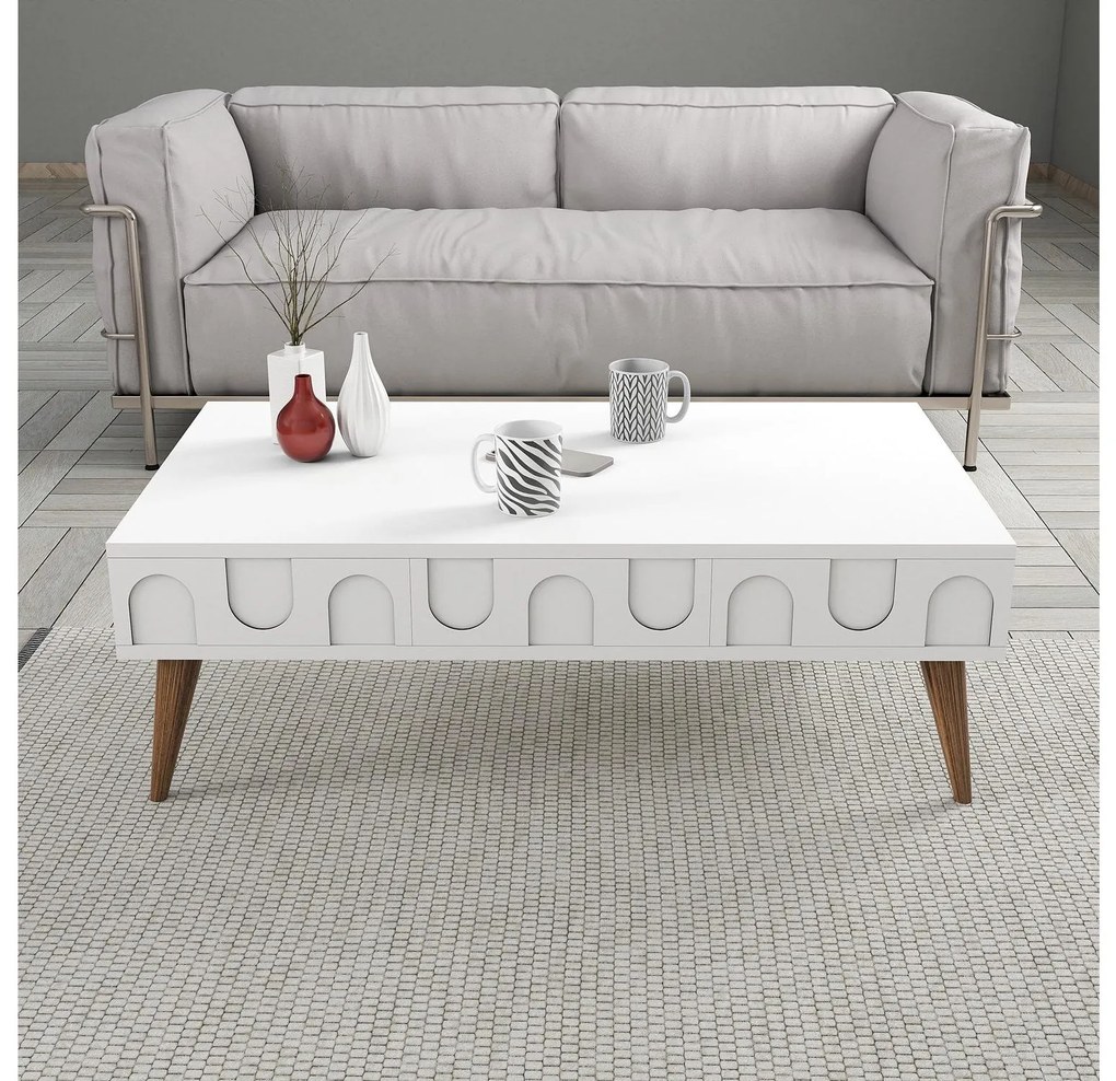 Set mobilier living Lyantela (alb + Nuc). 1107135