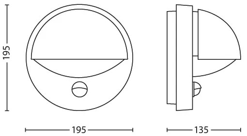 Aplică de exterior cu senzor JUNE 1xE27/12W/230V IP44 Philips