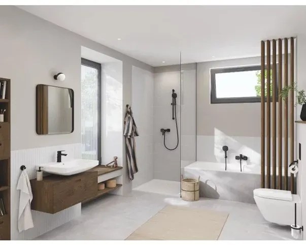 Baterie dus Grohe Cubeo monocomanda negru mat