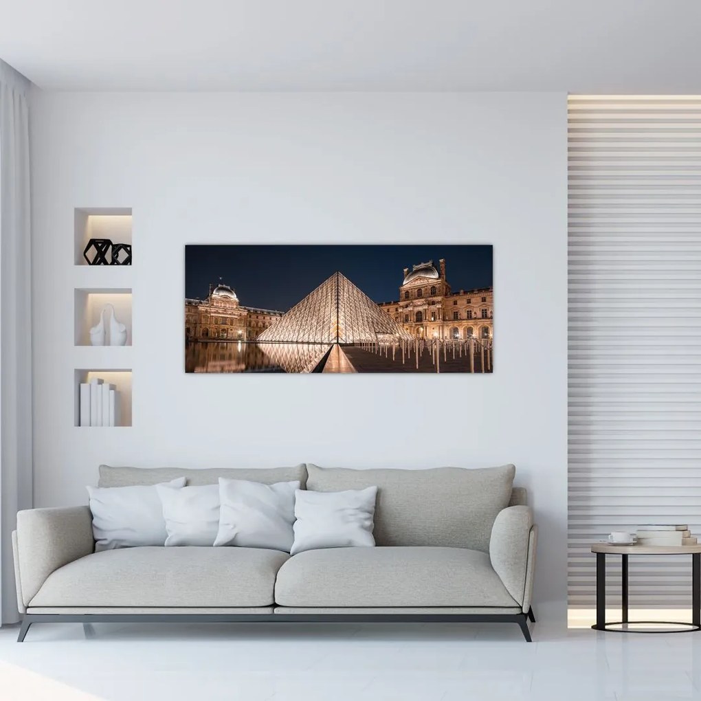 Tablou - Louvre noaptea (120x50 cm)