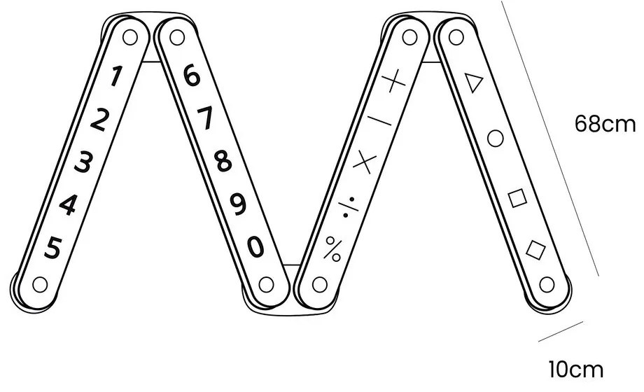 Cale senzorială în culoare naturală din lemn de pin 10x408x5 cm Montessori – Meowbaby