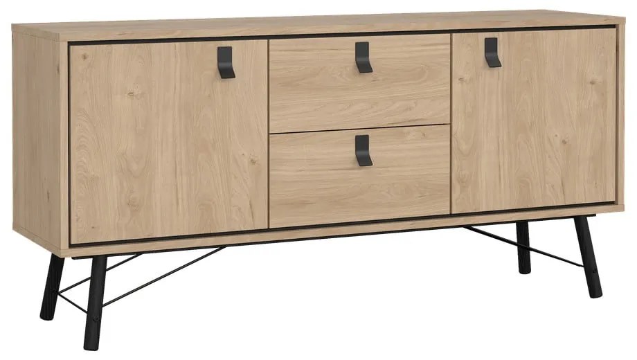 Comodă în culoare naturală cu aspect de lemn de stejar 150x72x40 cm Ry – Tvilum