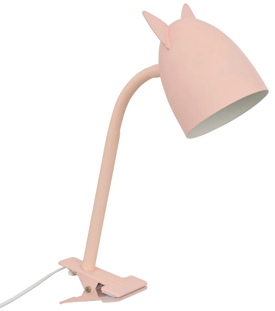 Lampă cu clemă pisică roz Sily înălțime 43 cm
