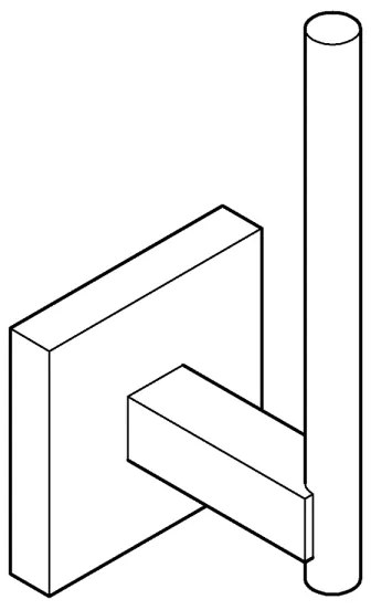 GROHE 409792430 - Suport pentru hârtie igienică de rezervă START CUBE, 13,4 x 6 cm, negru