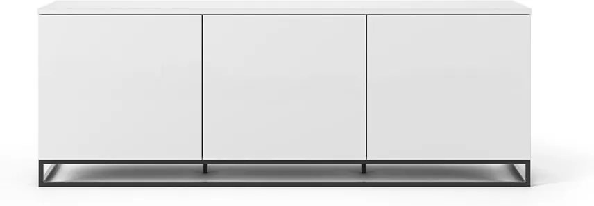 Comodă TV cu picioare metalice negre TemaHome Join, 180 x 65 cm, alb