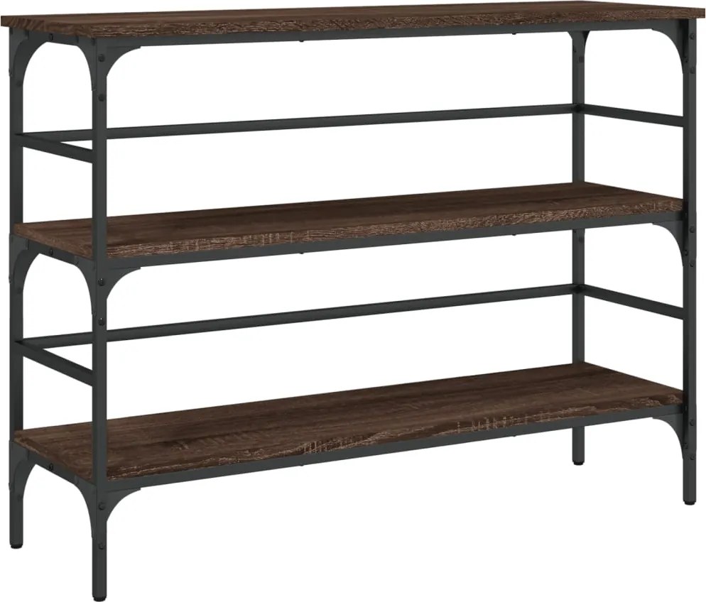 vidaXL Măsuță consolă, stejar maro, 100x32x75 cm, lemn prelucrat