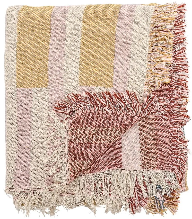 Pătură maro din bumbac reciclat 130x160 cm Lane – Bloomingville