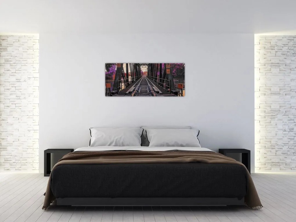 Tablou cu pod de cale ferată (120x50 cm)