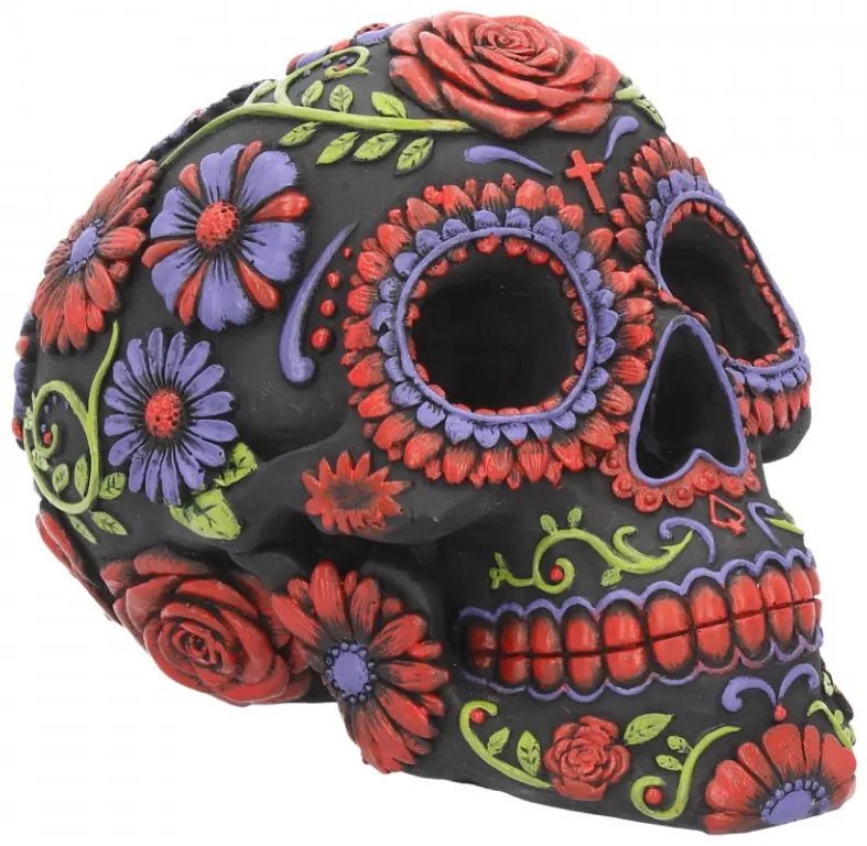 Statueta sugar skull Florile mortilor 18 cm