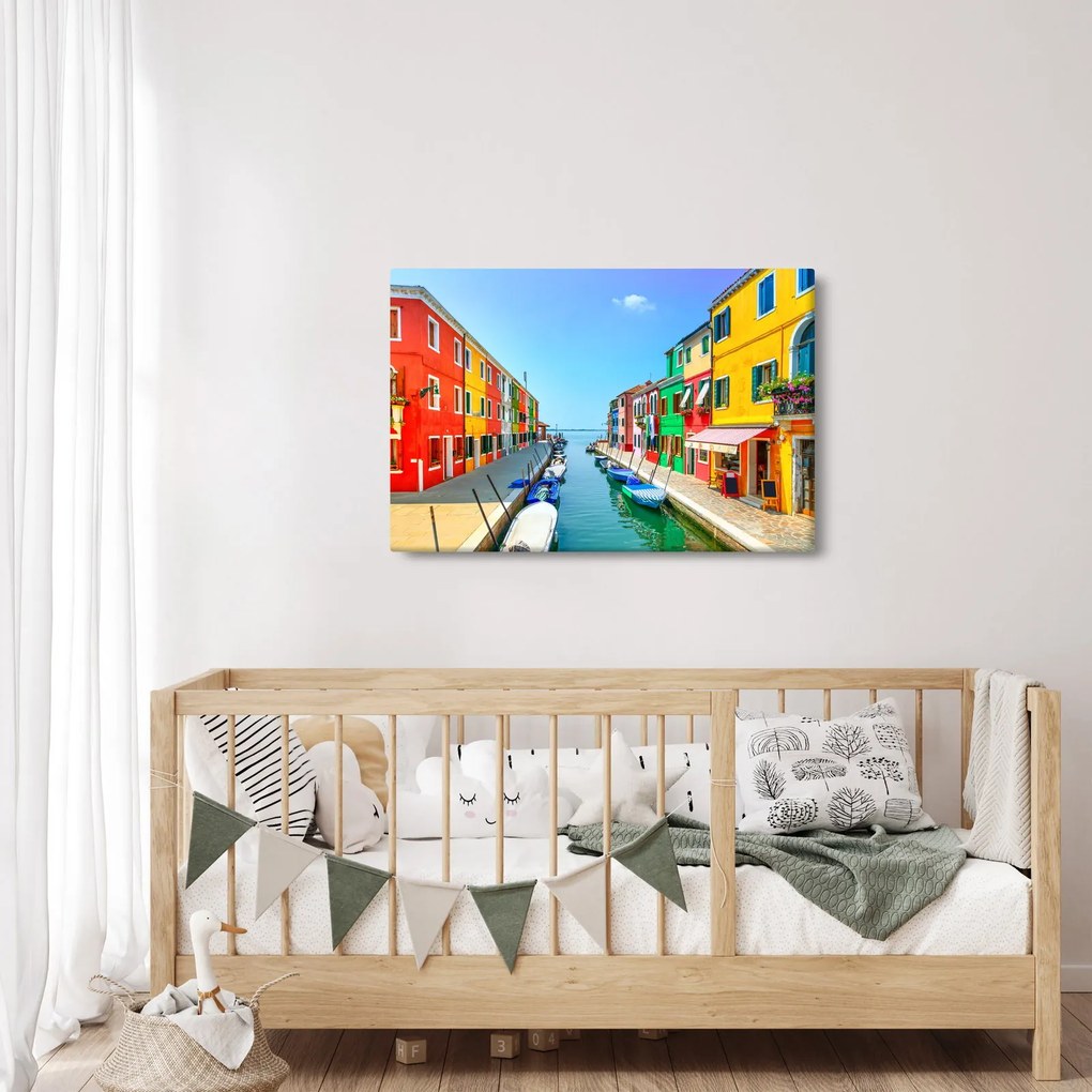 Tablou - Insula Burano, Veneția, Italia (90x60 cm)