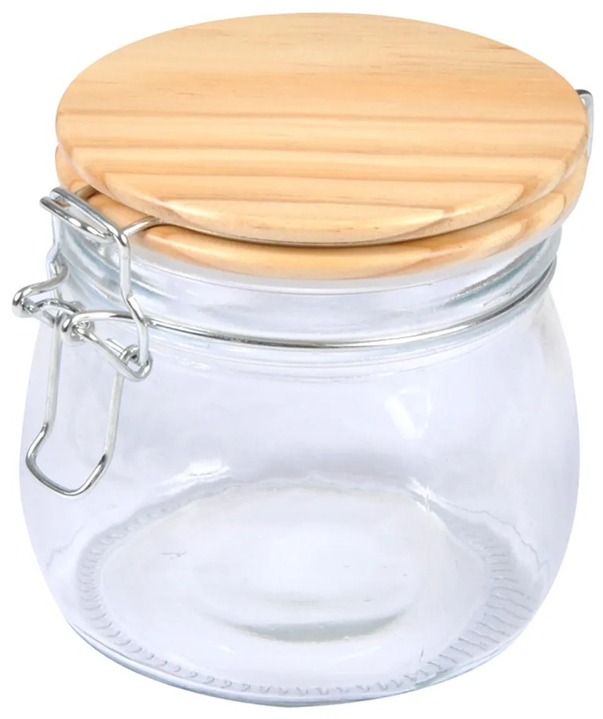 Un borcan ermetic cu capac din bambus, 0,45l