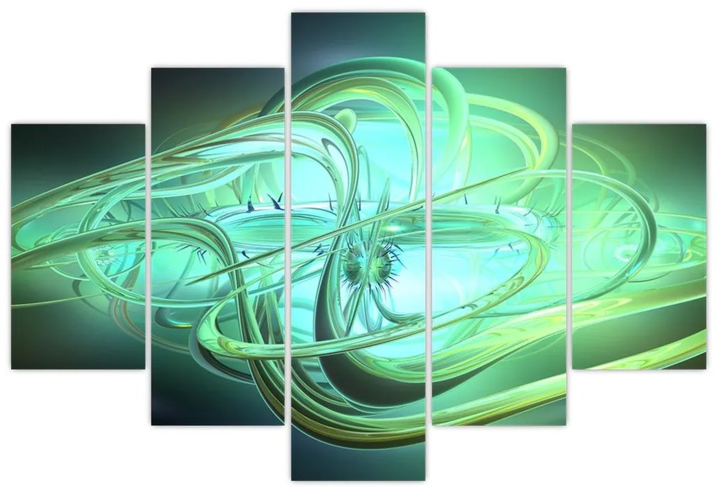 Tabloul cu abstracție verde (150x105 cm)