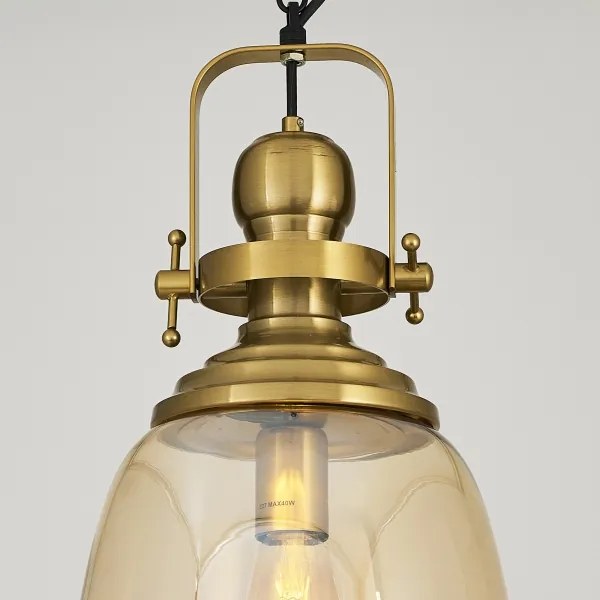 Candelabru pe lanț BOTTLE 1xE27/40W/230V, auriu