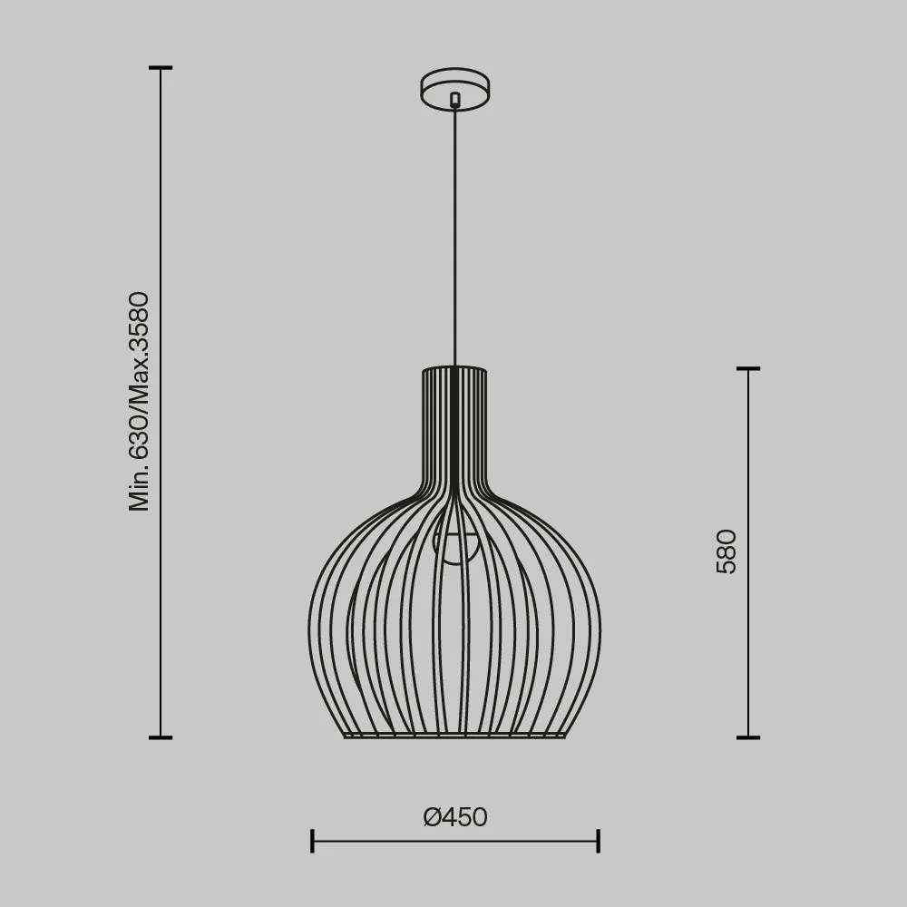 Pendul design decorativ natural Roots 45cm